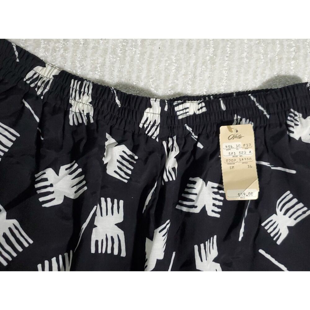 Vintage Chaus LG Black White Elastic Waist Lounge Leisurewear Lightweight Pants - Picture 2 of 8
